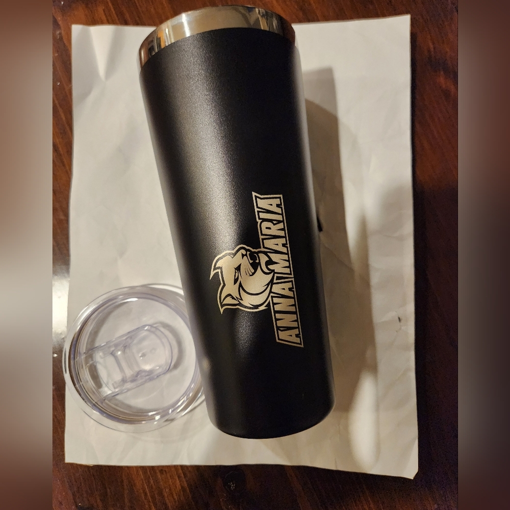 Black Steel Tumbler with Lid Anna Maria Amcats